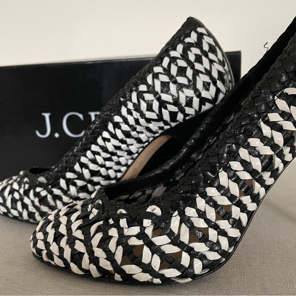 Woven Black and White J.Crew Mona Dreamweaver Stilettos - Picture 8 of 8